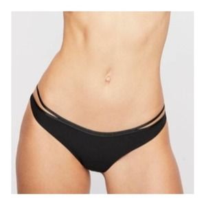 NEW! FREE PEOPLE INTIMATELY zoey black cut lingerie bikini undies panties​ XS
